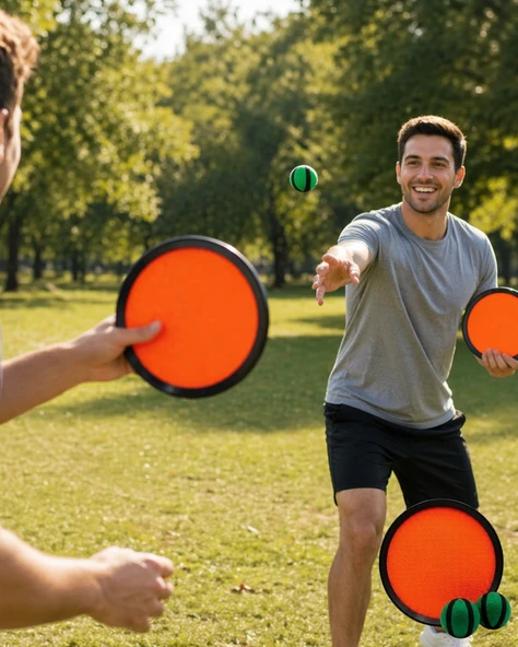Catch Ball Set Çocuklar İçin Top Yakalama Oyunu Eğlence Seti ürün görseli 1