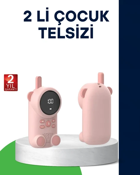 Lcd Ekranlı Bebek Telsizi – İki Yönlü Ses, Uzun Menzil, Çocuk Dostu Tasarım ürün görseli 1