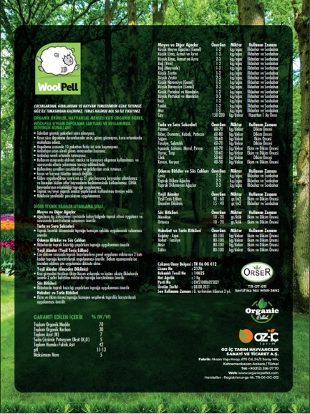 WoolPell Koyun Yünü Gübresi 20 kg - Resim 4