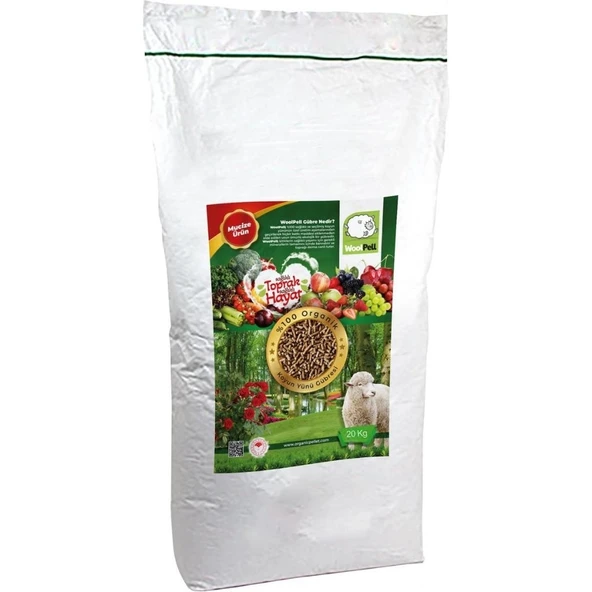 WoolPell Koyun Yünü Gübresi 20 kg ürün görseli 1