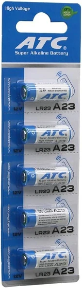 23A 12V Alkalin Kumanda Pili A23 MN21 V23GA LRV08 Uzun Ömürlü Uzaktan Kumanda Pili 5'li Set ürün görseli 1
