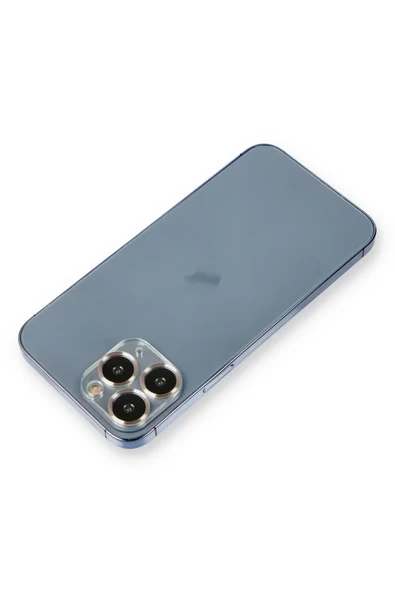 Newface Apple iPhone 11 Pro Max Metal Kamera Lens Koruma Cam - Gold ürün görseli 1