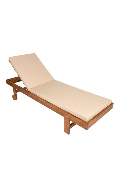 Werty Home Olefin Fermuarlı Şezlong Minderi 180-55-5 Cm Yıkanır Silinir 1 İlk Dış Mekan Kumaşlı Bej Renk ürün görseli 1
