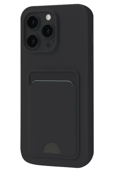 Newface Apple iPhone 16 Plus Kılıf Kelvin Kartvizitli Silikon - Siyah ürün görseli 1