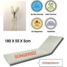 Süngersiz Kılıf Werty Home Olefin Fermuarlı Şezlong Minderi 180-55-5  Cm Yıkanır Silinir 1 İlk Dış Mekan Kumaşlı Bej Renk ürün görseli 1