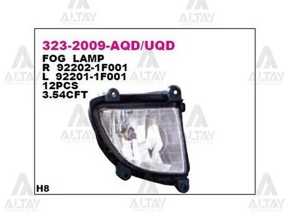 Kia Sportage 2005-2008 Sis Lambası Ön Sağ (1 Adet) (Oem No: 323 2009R - Uqd) ürün görseli 1