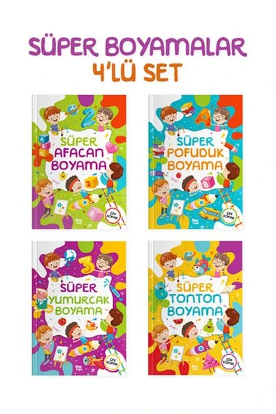 Süper Boyamalar – 4 Kitaplık Set ürün görseli 1