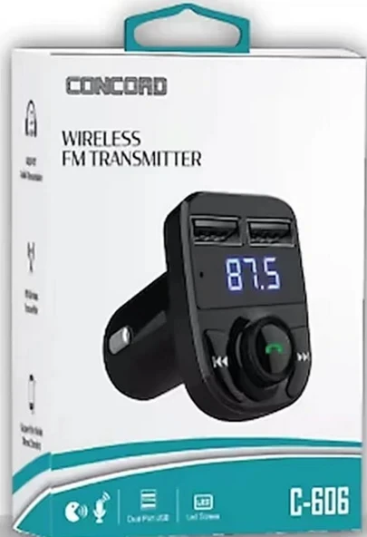 Concord C-606 Çift USB Transmitter Çakmaklık ürün görseli 1