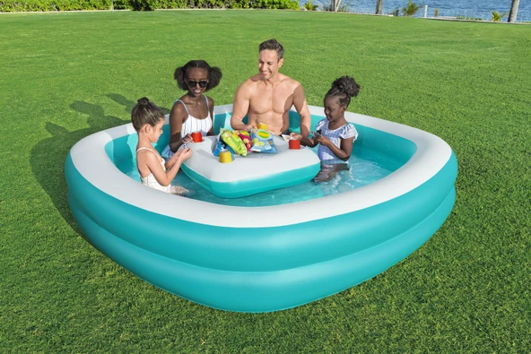 Bestway 54446 Sippin Summer Orta Sehpalı Aile-Çocuk Havuzu 2.18m x 2.18m x 48cm ürün görseli 1