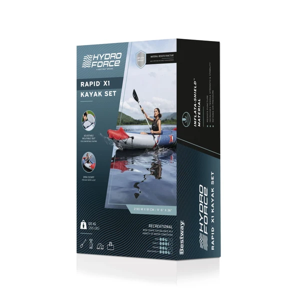 Bestway Hydro-Force 65176  Rapid X1 Tek Kişilik Kano Seti 2.90m x 91cm ürün görseli 1