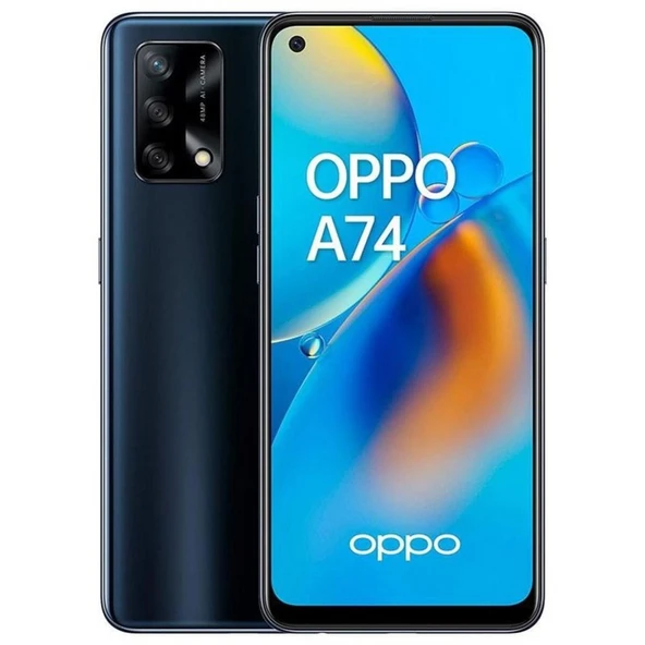 OPPO A74 Siyah 128 Gb 4 GB RAM Yenilenmiş Ürün Sıfır Gibi GÖLGELİ EKRAN (C KALİTE) ürün görseli 1