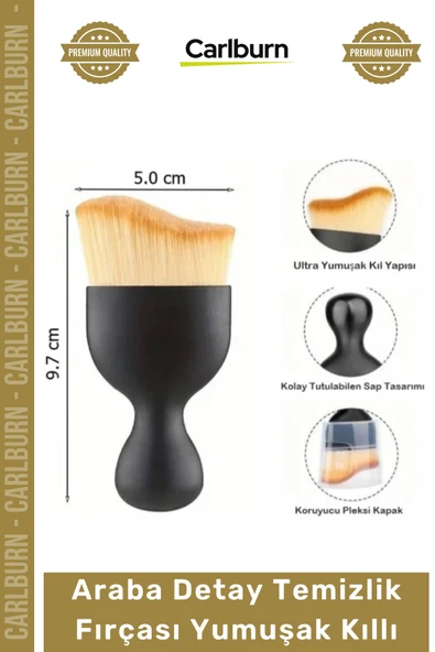 #DetayFırça Ultra Hassas Çizmez Ergonomik Pleksi Kutulu Araba Detay Temizlik Fırçası Yumuşak Kıllı ürün görseli 1