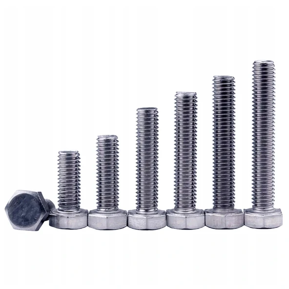 M5x40mm Cıvata Beyaz Altıköşe 5.8 Kalite DIN933 ürün görseli 1
