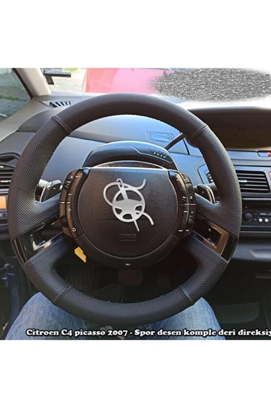 Citroen C4 Picasso 2007 Araca Özel Deri Direksiyon Kılıfı (noktalı Düz) ürün görseli 1