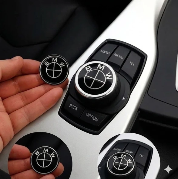 BMW Uyumlu Joystick Konsol Amblem Damla Etiket Siyah  2.9 cm (29 mm) 1 ADET Damla Baskı Epoksi ürün görseli 1