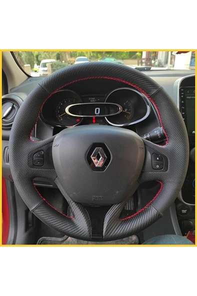 Clio 4 Faz 1 2014-2017 Araca Özel Direksiyon Kılıfı (ARACINIZIN DİREKSİYONUYLA TEYİT EDİNİZ) ürün görseli 1