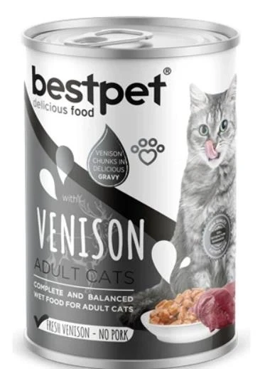 Bestpet Geyik Etli Konserve Yetişkin Kedi Maması 400 gr ürün görseli 1