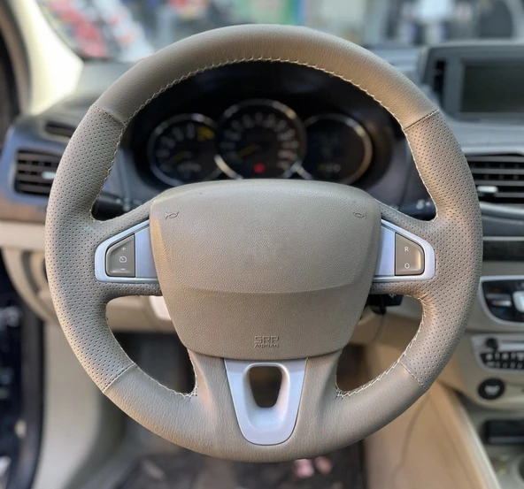 Megane 3 Fluance Araca Özel Direksiyon Kılıfı (Airbeg Kapağındaki Renk Birebirdir) ürün görseli 1
