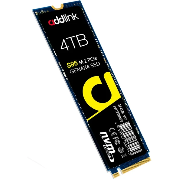 Addlink S95 PC Depolama Yükseltme için 4 TB SSD 7200 MB/s Maksimum Okuma Hızı PCIe NVMe Gen4 Dahili Katı Hal Sabit Sürücü ürün görseli 1