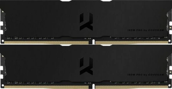 GOODRAM 32GB (2x16GB) IRDM PRO DEEP BLACK DDR4 3600MHz CL18 1.35V Soğutuculu Dual PC Ram ürün görseli 1