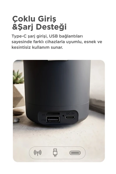 Bluetooth Hoparlör SD USB Destekli Taşınabilir Speaker D24 - Resim 6