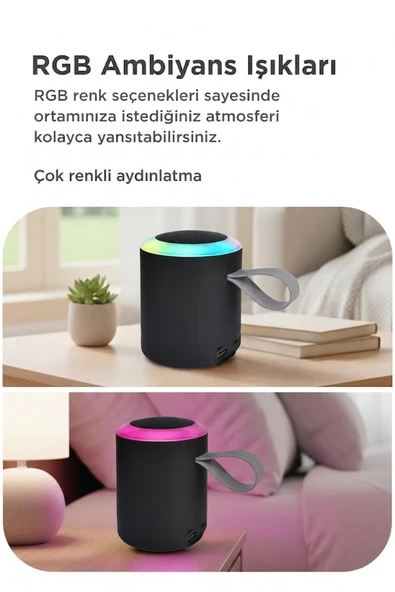 Bluetooth Hoparlör SD USB Destekli Taşınabilir Speaker D24 - Resim 5