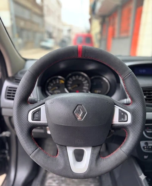 Fluence Megane 3 Scenic Direksiyon Kılıfı Araca Özel Yüzüklü ürün görseli 1