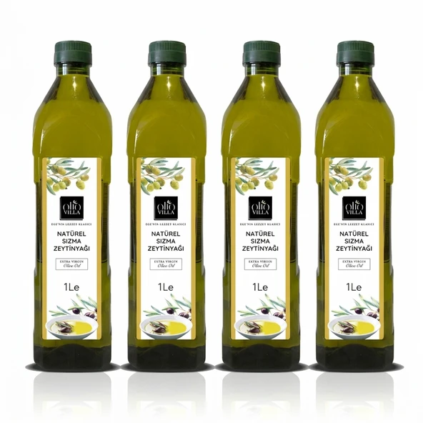 Olio villa Natürel Sızma Zeytinyağı Extra Virgin 1L (4 Adet) ürün görseli 1