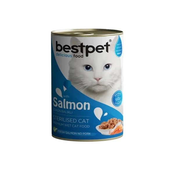 Bestpet Somonlu Kısırlaştırılmış Yetişkin Kedi Konservesi 400 gr ürün görseli 1