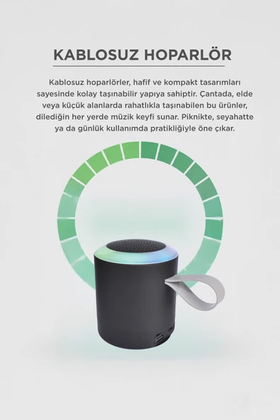 Bluetooth Hoparlör SD USB Destekli Taşınabilir Speaker D24 - Resim 3
