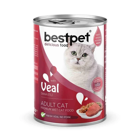 Bestpet Dana Etli Yetişkin Kedi Konservesi 400 gr ürün görseli 1