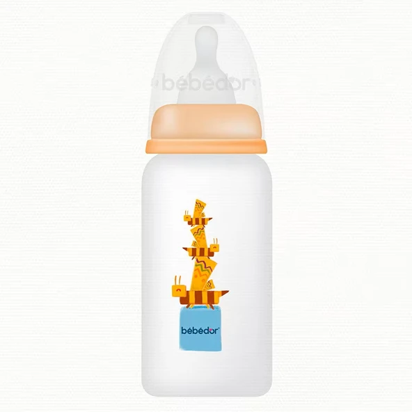 Bebedor 23302 Biberon Orta Akış Desenli PP 125 ml ürün görseli 1