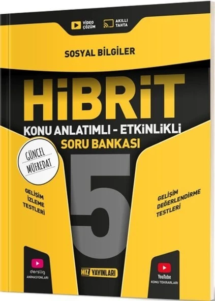 5. Sınıf Sosyal Bilgiler HİBRİT Konu Anlatımlı Etkinlikli Soru Bankası Hız Yayınları ürün görseli 1