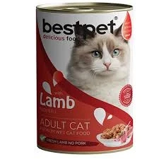Bestpet Kuzu Etli 400 gr Yetişkin Konserve Kedi Maması ürün görseli 1