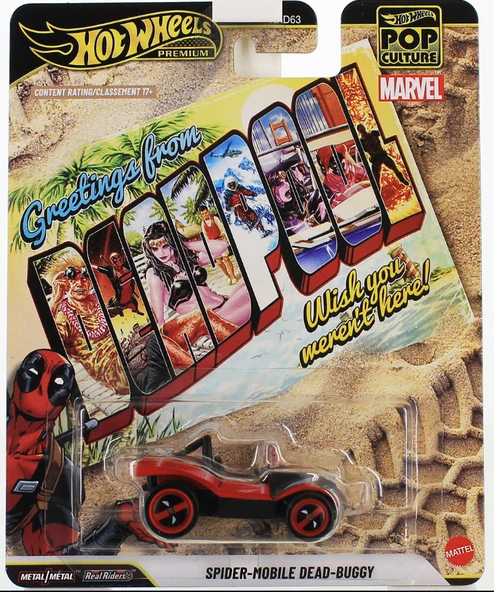 Hot Wheels Pop Culture Malver Spider-mobile Dead-buggy - Deadpool ürün görseli 1