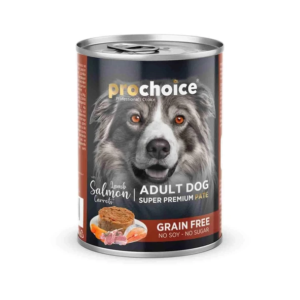 Prochoice Kuzulu Somonlu ve Havuçlu Yetişkin Konserve Köpek Maması 400 gr ürün görseli 1