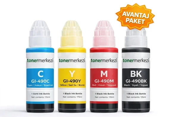 Canon Pixma G3411 Muadil Mürekkep - 4 Renk Set ürün görseli 1