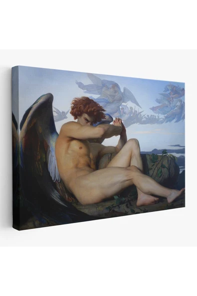 Trezon Alexandre Cabanel Fallen Angel's Eyes Kanvas Duvar Sanatı, Klasik Sanat Tablo-5385 ürün görseli 1