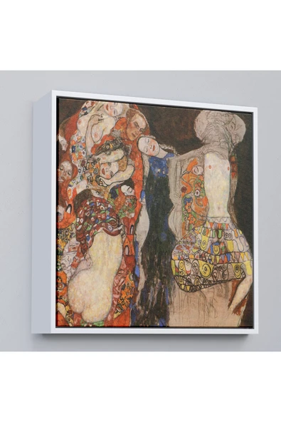 Trezon Ahşap Çerçeveli Gustav Klimt - Die Braut Unvollende Tablosu-8339 ürün görseli 1