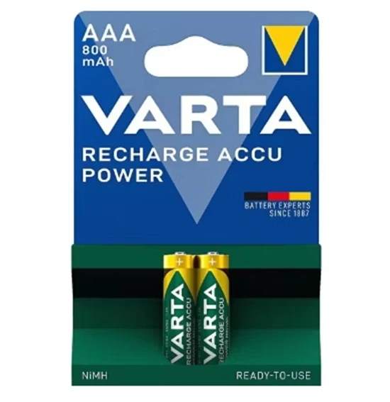 Varta Şarjlı Pil İnce Kalem Pil AAA 800Mah 2Li ürün görseli 1