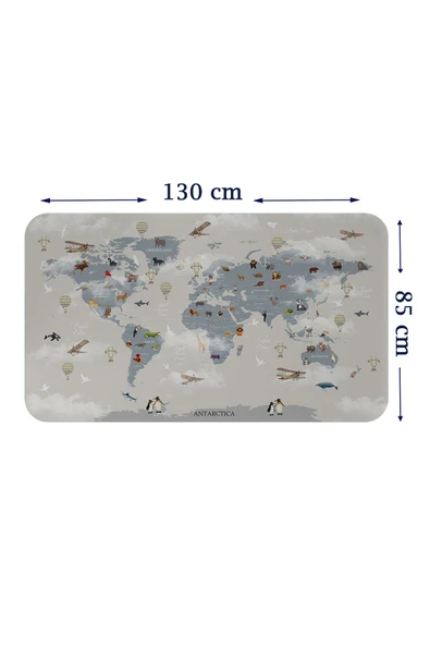 Trezon Eğitici Dünya Haritası Dünya Atlası Çocuk ve Bebek Odası Duvar Sticker-85x130-3826 ürün görseli 1