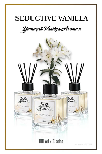 3'lü Seductive Vanilla Çubuklu Oda Kokusu 100 ml ürün görseli 1
