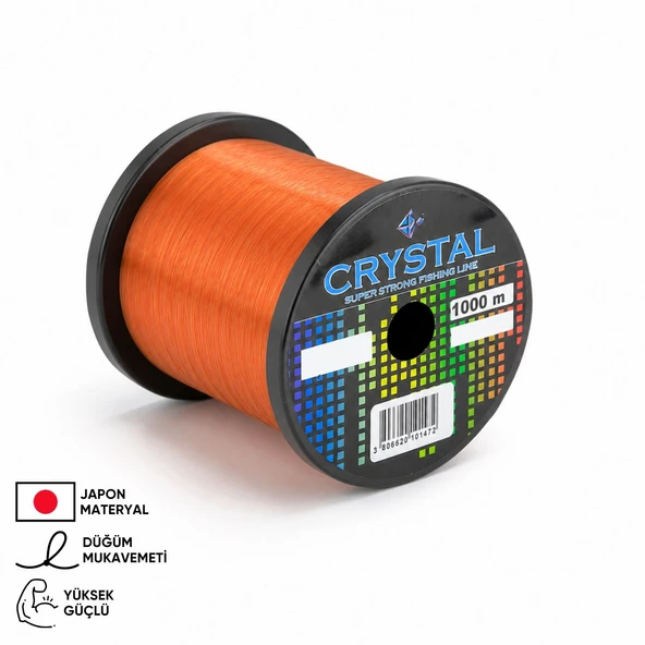 1000 MT Bobin Misina - Crystal - Turuncu - Ekstra Güçlü - 0,40 MM ürün görseli 1