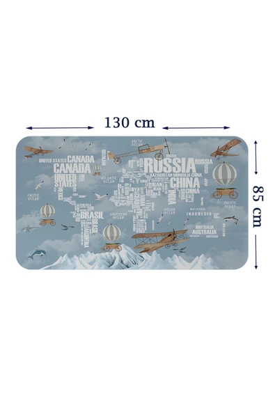 Trezon Ülke Adlı Eğitici Dünya Haritası Dünya Atlası Çocuk ve Bebek Odası Duvar Sticker-85x130-3822 ürün görseli 1