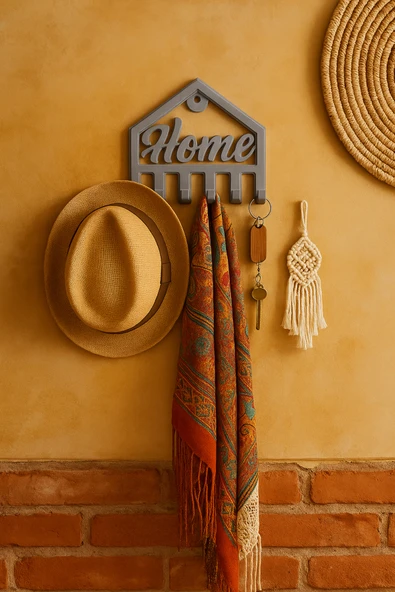Trezon Dekoratif Açılır Kapanır Anahtar Askı Home Detay 15 X 15 Cm ürün görseli 1