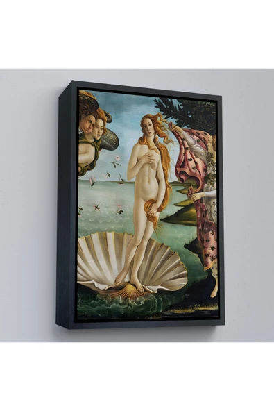Trezon Ahşap Çerçeveli Sandro Botticelli, Venüs'Ün Doğuşu Tablosu - The Birth Of Venus-8109 ürün görseli 1