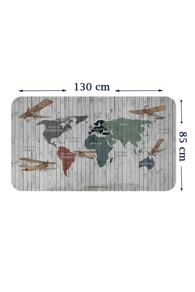 Trezon Eğitici Dünya Haritası Dünya Atlası Çocuk ve Bebek Odası Duvar Sticker-85x130-3804 ürün görseli 1