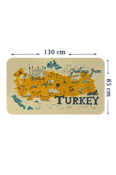 Trezon Eğitici ve Öğretici Cocuk Odası Türkiye Haritası Duvar Sticker-85x130-3872 ürün görseli 1