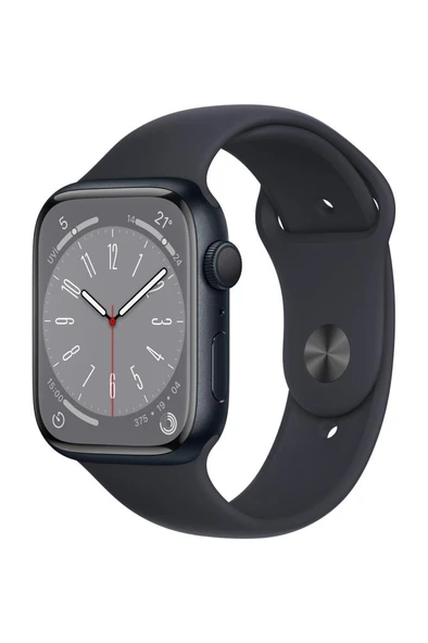 Watch Series 8 45mm GPS Gece Yarısı Alüminyum Kasa ve Spor Kordon-Regular (Apple Türkiye Garantili) ürün görseli 1
