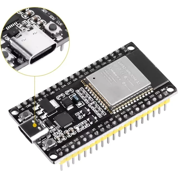 ESP32-WROOM Wifi ve Bluetooth Modülü - 38 Pin Type C - Resim 2